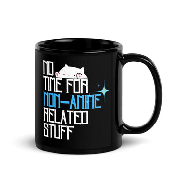 Anime Life's Priority Black Mug